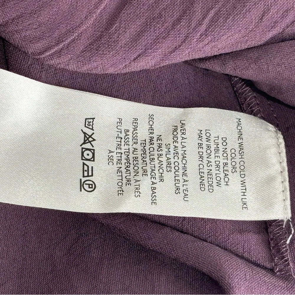 Free People smoked long sleeve mock top purple grape size L